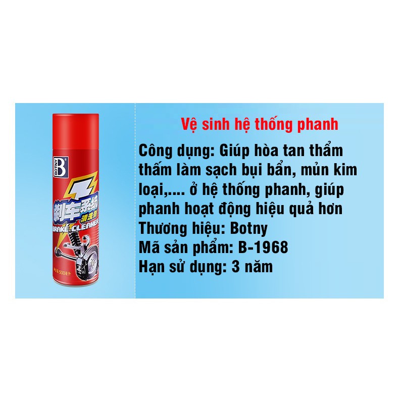 Bộ bảo dưỡng hệ thống phanh đĩa ô tô Botny B-1969 tiết kiệm chi phí bảo dưỡng