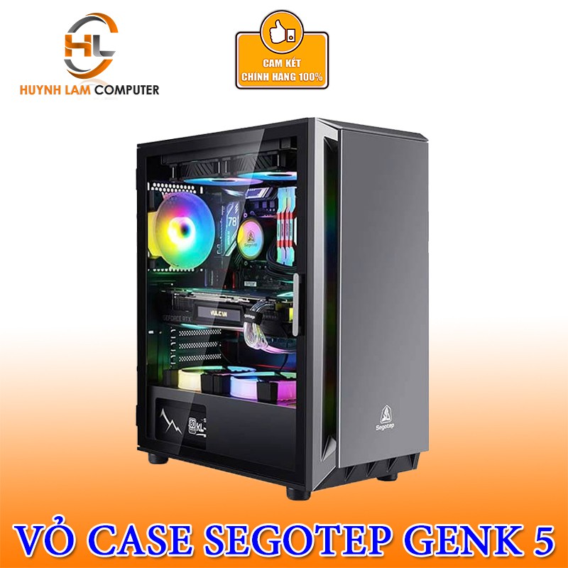 Vỏ Case segotep case Gank 5 Xám Gaming kính cường lực (hình ảnh mang tính chất minh họa)