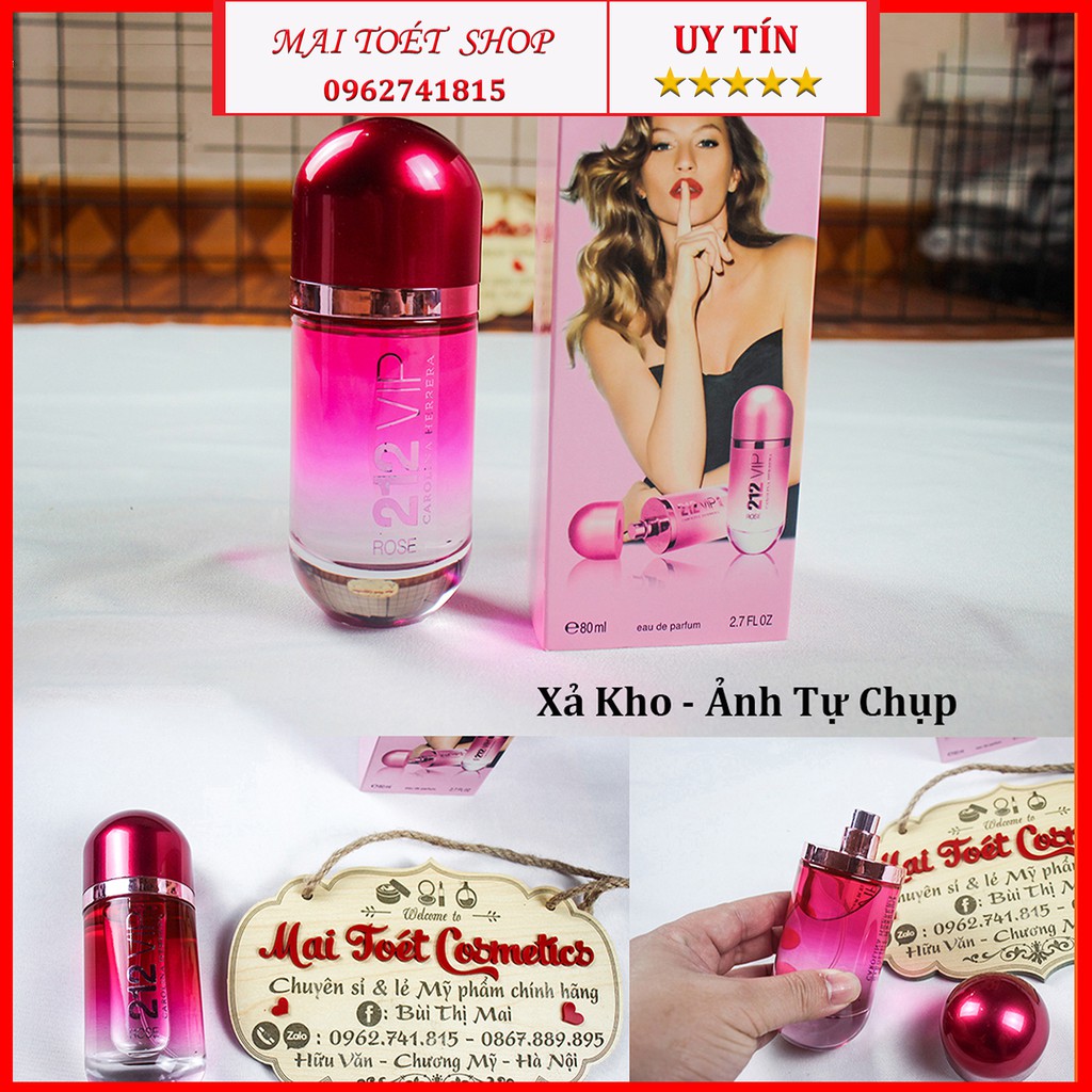 [XẢ ĐỂ LẤY ĐÁNH GIÁ] ROSE 212 VIP, Nước Hoa Nữ, Dung Tích 80ml