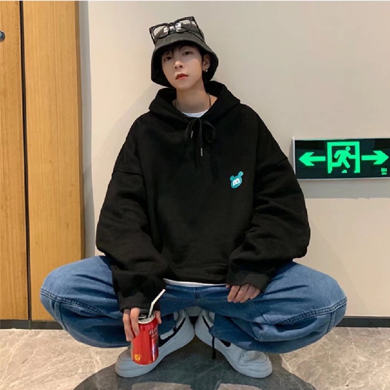 Áo hoodie Thể Thao Dáng Rộng In Chữ Phong Cách Hip Hop Đường Phố Mùa Đông Cho Nam Cỡ Lớn M-5XL