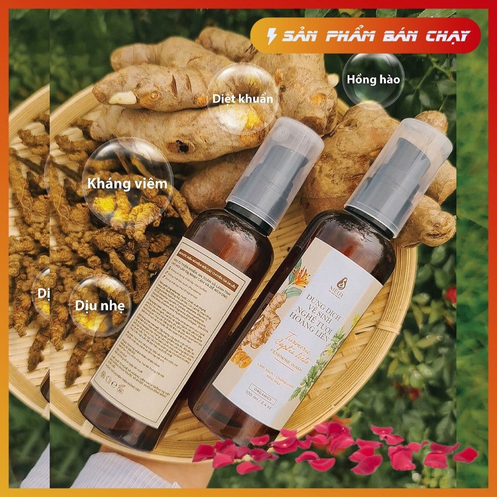 Dung dịch vệ sinh phụ nữa Nghệ - Hoàng Liên ( 100ml ) MELA