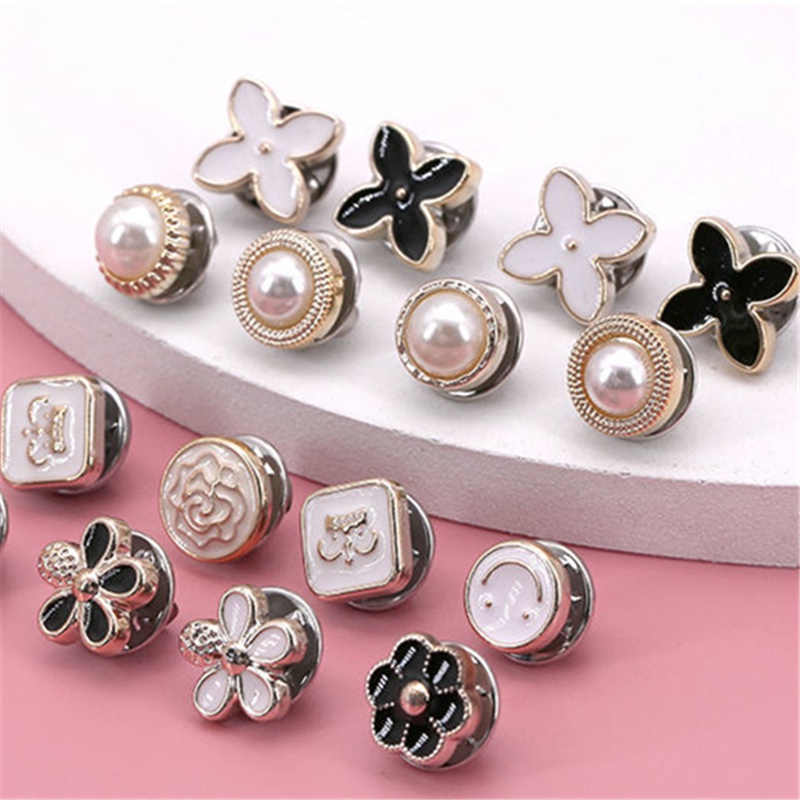 Set 10 Nút Cài Có Thể Tháo Rời Chống Chói Chuyên Dụng Cho Áo Khoác Cardigan