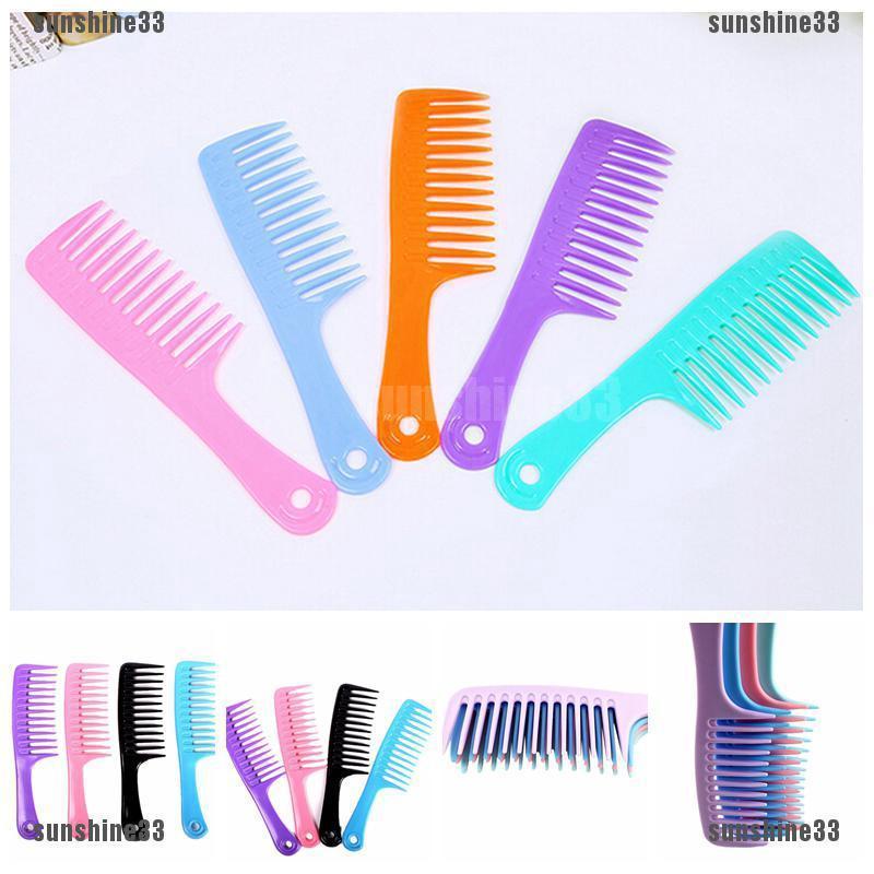 Lược chải tóc răng rộng tay cầm nhựa chống tĩnh điện