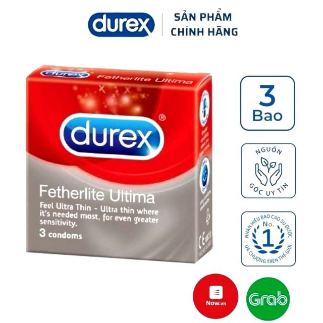 [Freeship] Bao Cao Su Durex Fetherlite Chính Hãng Siêu Mỏng Hộp 3 chiếc–durex_officialstore