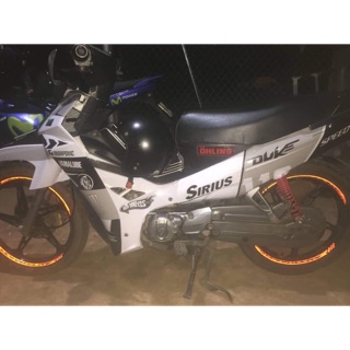 Tem trùm sirius 110 trắng đen bạc
