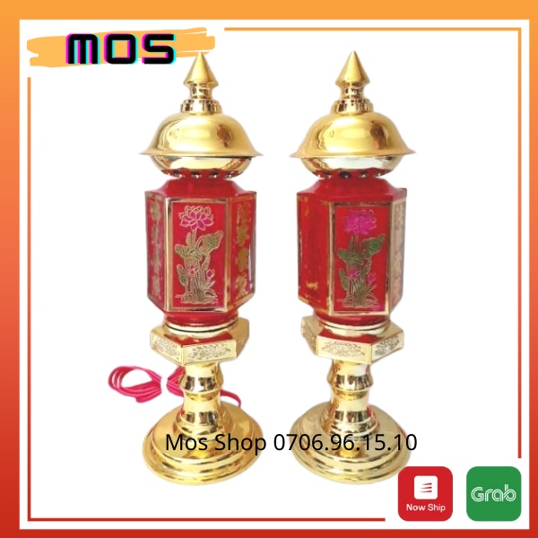 Đèn bàn thờ lục giác-trang trí gian thờ tôn nghiêm Mos Shop