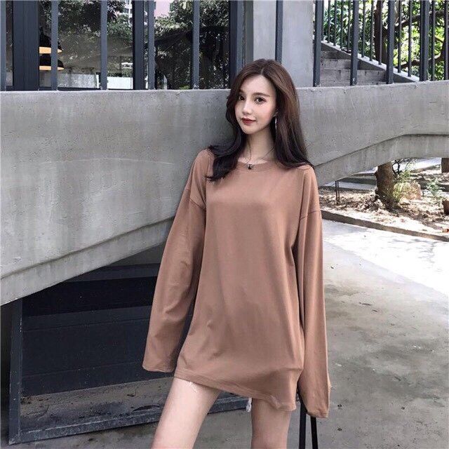 ÁO DÀI TAY TRƠN 10 MÀU PASTEL UNISEX - ÁO THUN NỈ TRƠN HOT | BigBuy360 - bigbuy360.vn