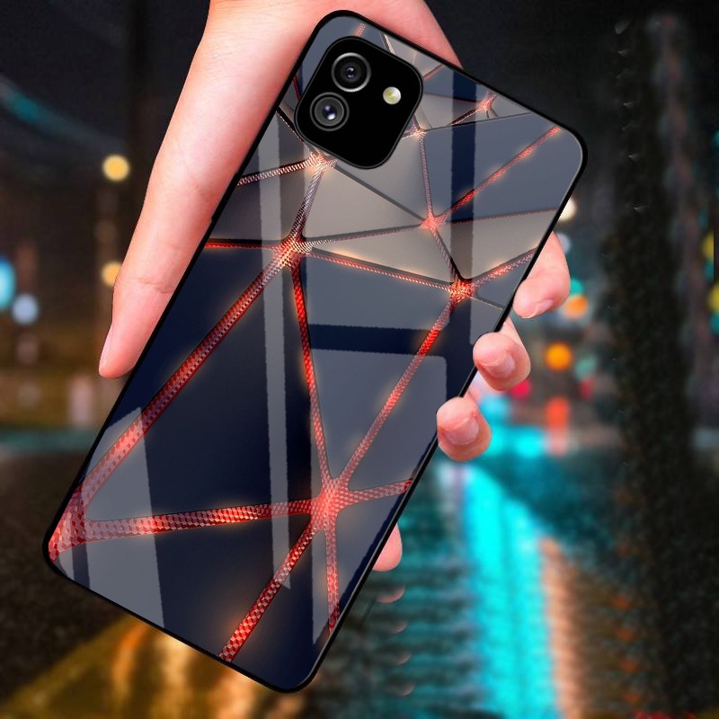 Ốp Lưng SAMSUNG GALAXY A03 mặt kính cường lực cao cấp thiết kế riêng