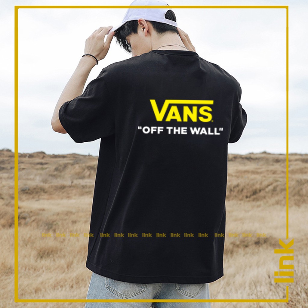 Áo thun nam van off the wall tay dài dáng rộng unisex ( Đen, Trắng )