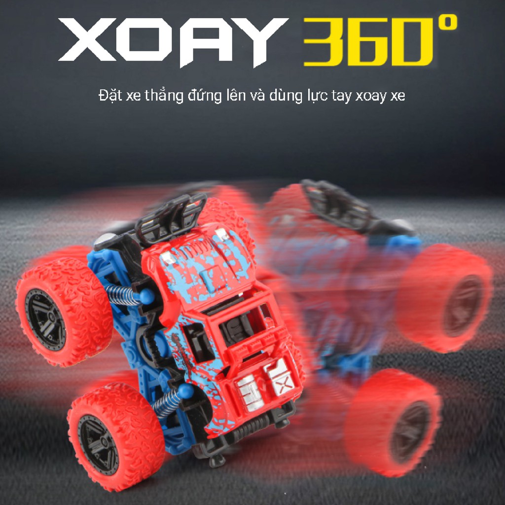 Đồ Chơi Xe Ô Tô Địa Hình Chạy Quán Tình Xoay 360 Độ Kiểu Dáng Cực Ngầu Nhựa Cao Cấp Dành Cho Bé
