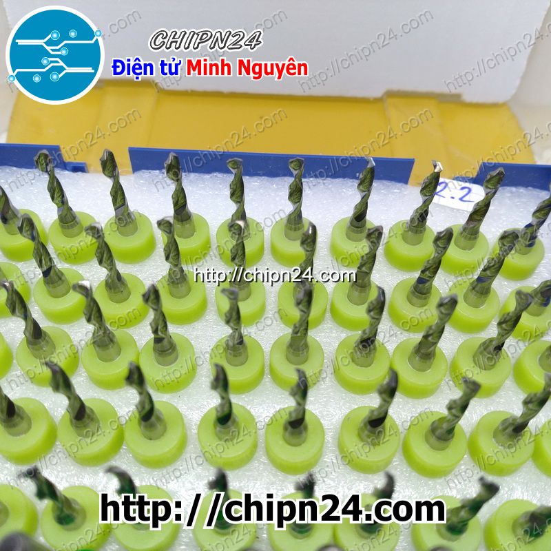 [1 CÂY] Mũi khoan mạch in CNC 2.2mm (Mạch điện tử, PCB)