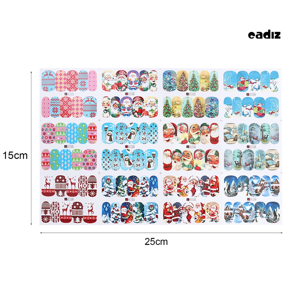 Miếng Dán Móng Tay Hiệu Ứng 3D Chủ Đề Giáng Sinh