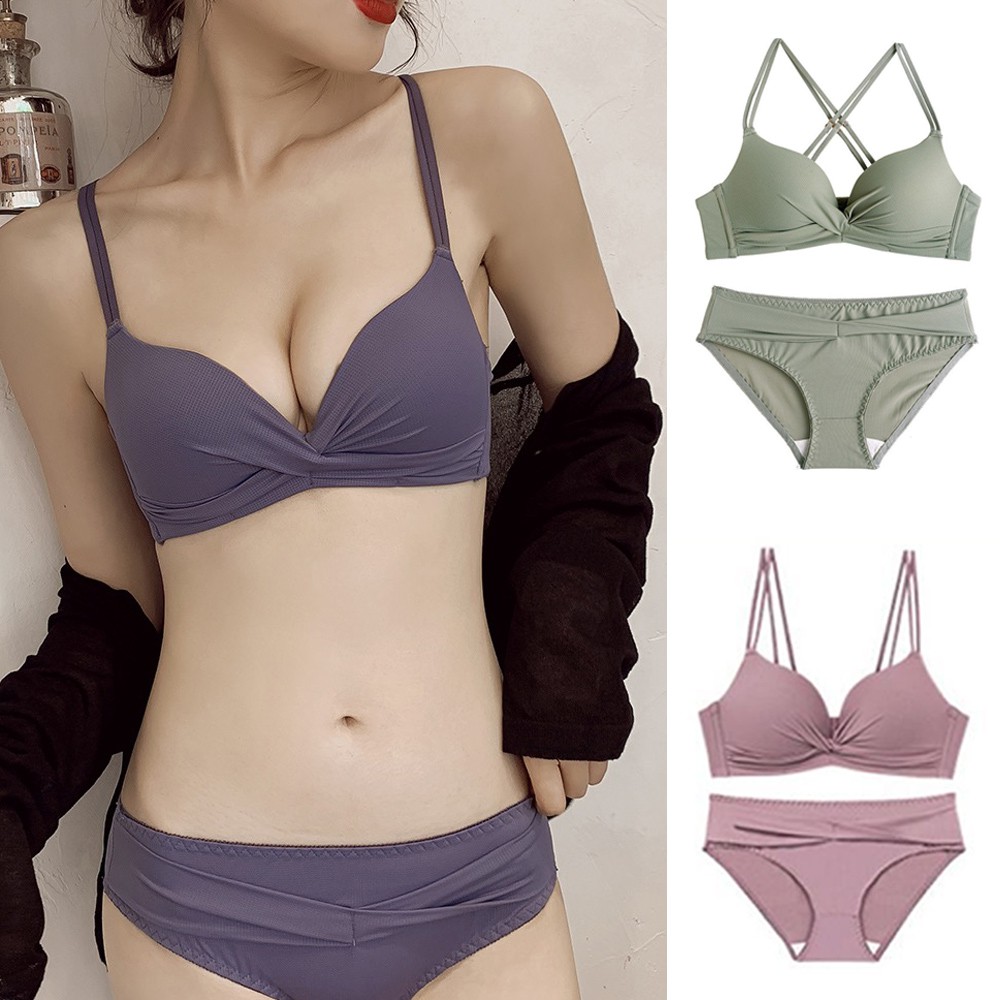 Set Đồ Lót FINETOO Kiểu Đan Chéo Nâng Ngực Không Gọng Dành Cho Các Cô Nàng Có Vòng Một Khiêm Tốn | BigBuy360 - bigbuy360.vn