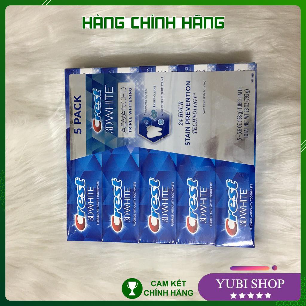 Kem Đánh Răng Crest 3d Chính Hãng 3 In 1 Benefit - Mỹ - Kem Đánh Răng Crest 3d White Ultra 3in1 Benefits 158g  - Hot