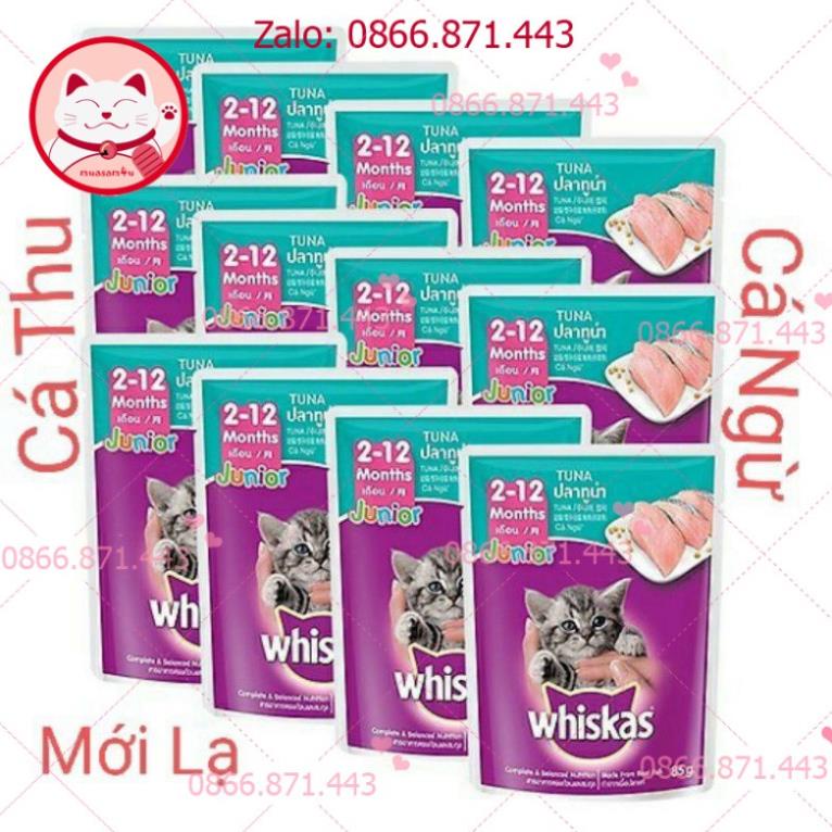 ⚡𝐅𝐑𝐄𝐄𝐒𝐇𝐈𝐏⚡ Pate Mèo Whiskas Junior Tuna 85g