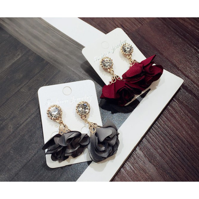 Khuyên tai Kim cánh Hồng nhiều màu MIF22