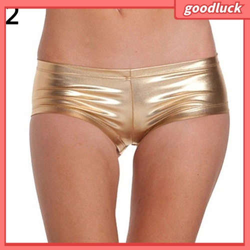 [GOLUK] Quần Short Mini Ánh Kim Loại Lấp Lánh Nổi Bật Đi Tiệc Khiêu Vũ Punk Cho Nữ