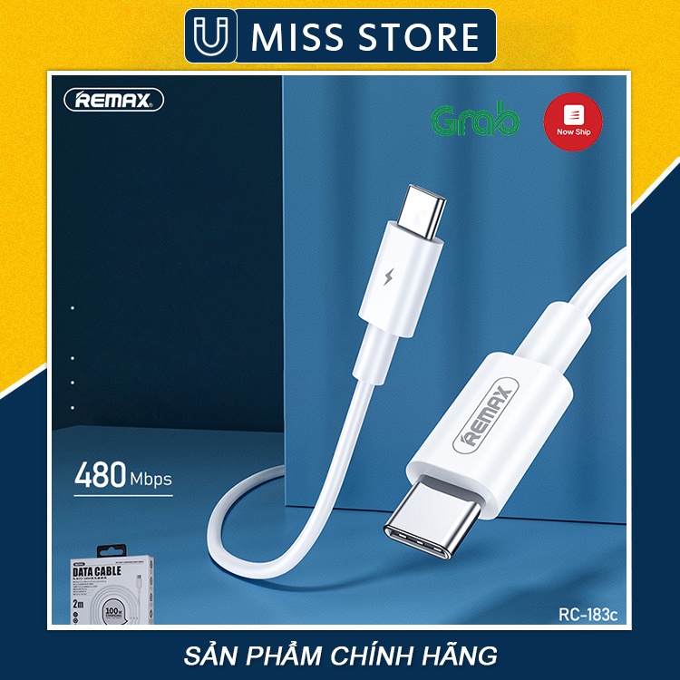 🔥 Cáp sạc nhanh 100W 1m Type-C Remax RC 175C