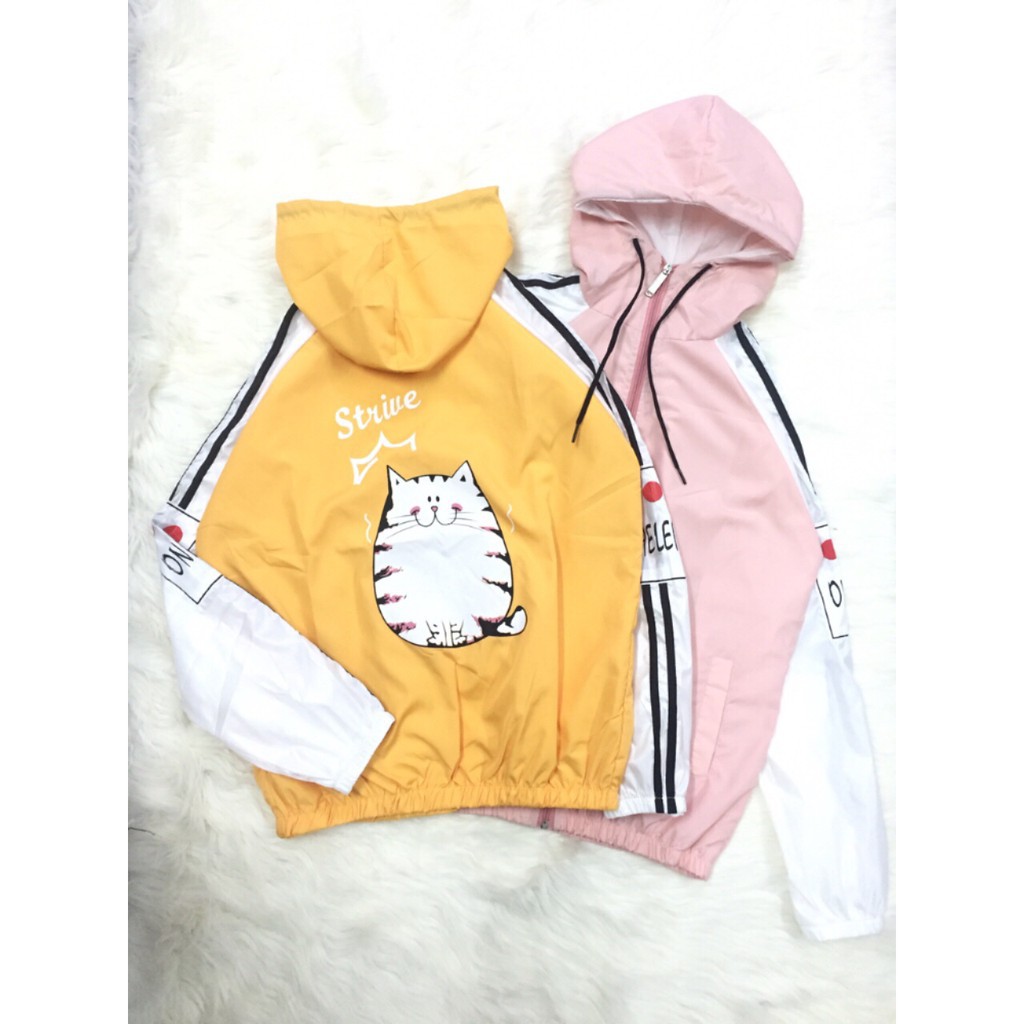 ÁO KHOÁC DÙ TEEN MÈO Ú XINH XINH - Kèm hình thật, chất lượng tốt và giá rẻ TN18, Mua liền