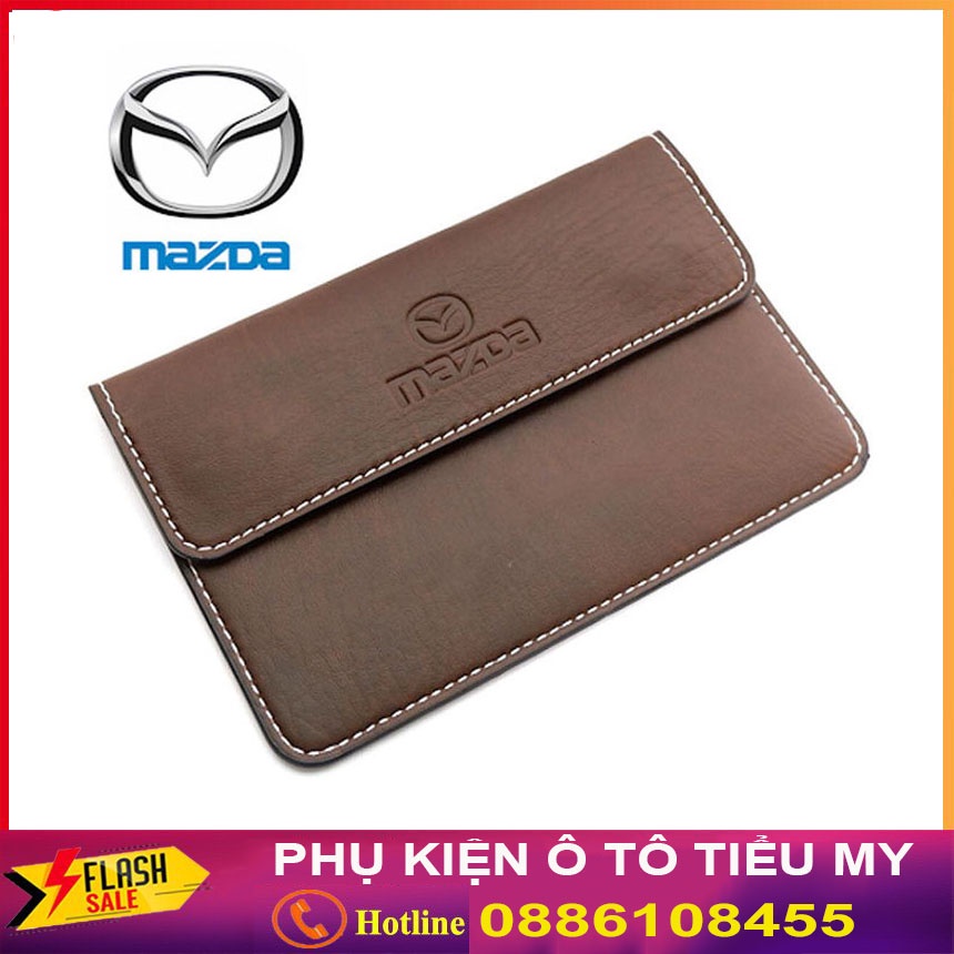 Ví Đựng Giấy Tờ Xe Ô Tô Giấy Đăng Kiểm Ô Tô Da Pu Cao Cấp Logo MAZDA Bền Đẹp, Thời Trang, Kích Thước Nhỏ Gọn