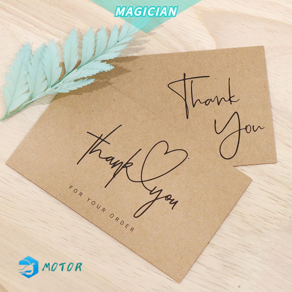 Bộ 30 Giấy Kraft In Chữ Thank You For Your Order Dùng Làm Quà Tặng