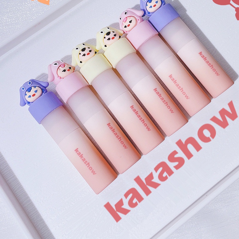 3 cái / hộp Son Kem Lì Kakashow Nội Địa Trung Quốc Lâu Trôi Không Dính loạt đồ trang trí hộp mù