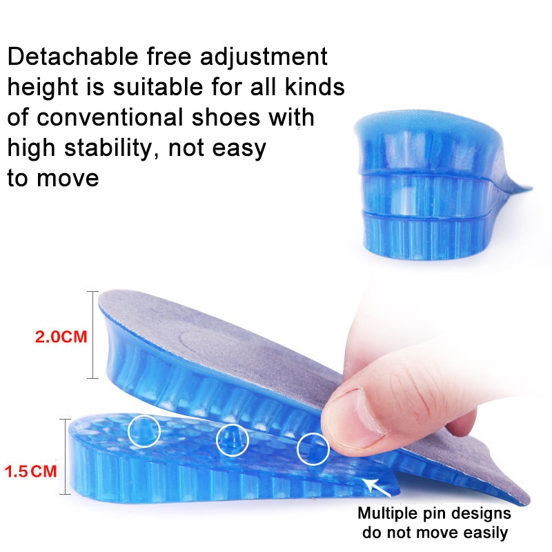 Đệm Lót Giày Tăng Chiều Cao Silicon Cho Nam Và Nữ Giúp Tăng Chiều Cao Từ 2cm Đến 5cm