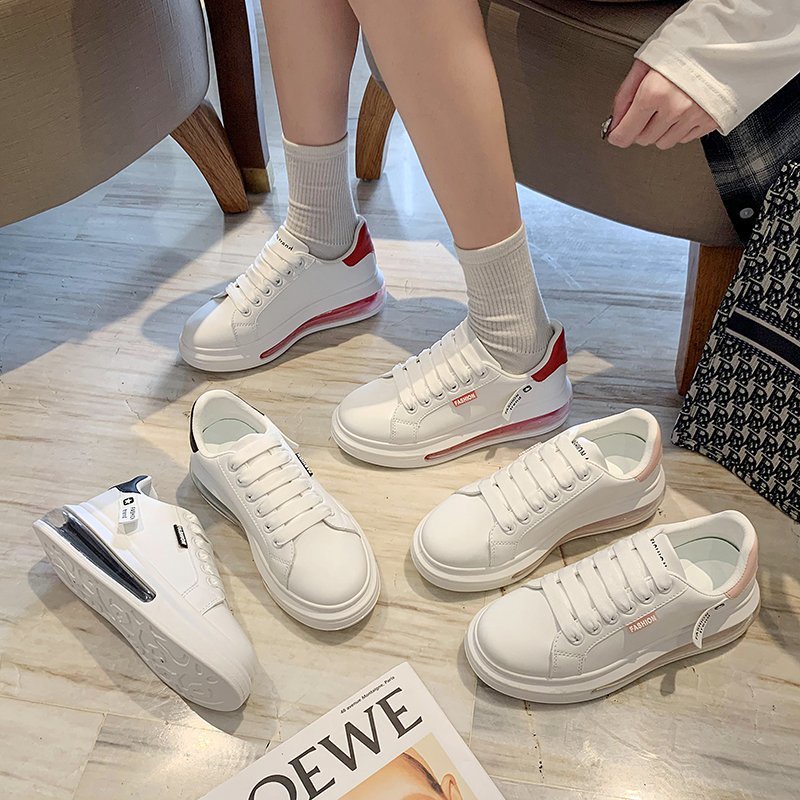Giày thể thao đế dày thoáng khí màu trắng phong cách Nhật Bản thời trang dễ phối đồ cho nữ | BigBuy360 - bigbuy360.vn