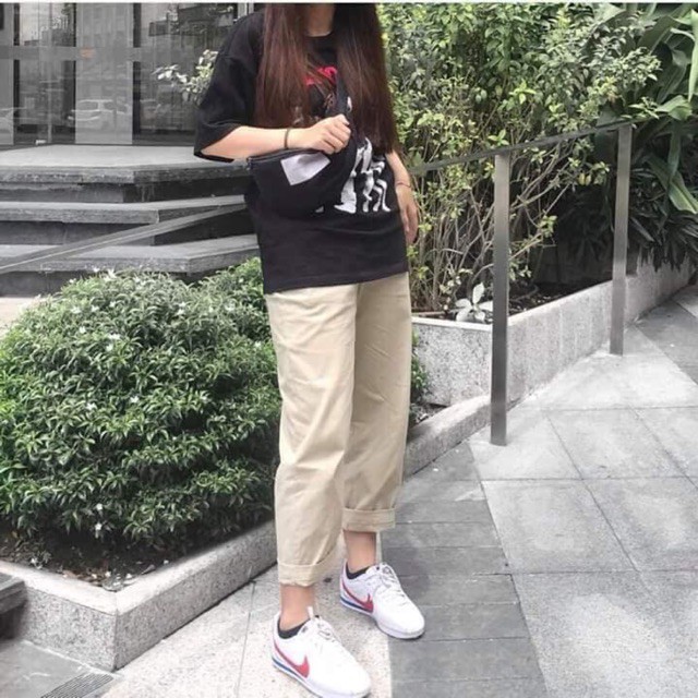 [ Mã FAGREEN55 giảm 10% tối đa 30K đơn 99K] Quần kaki lưng chun cúc lệch hot trend siêu đẹp | BigBuy360 - bigbuy360.vn