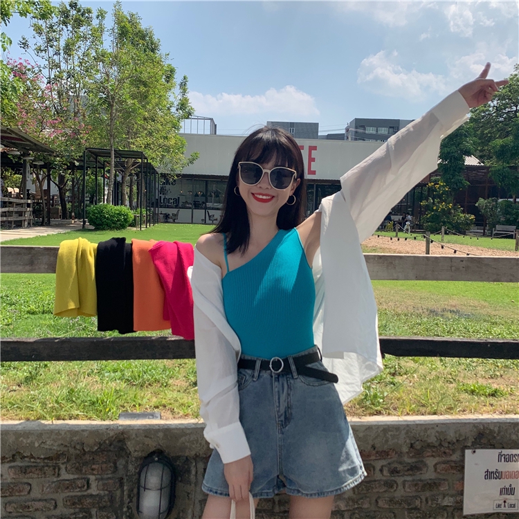 Áo Dệt Kim Hai Dây Màu Trơn Thời Trang Hong Kong | BigBuy360 - bigbuy360.vn