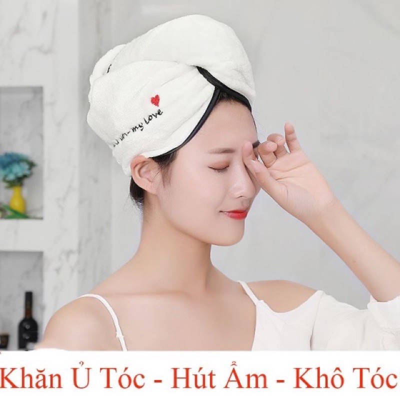 Khăn ủ khô tóc nhanh loại dày