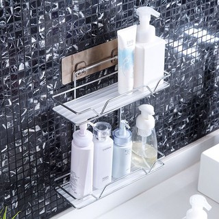 Kệ nhà tắm ⚡️𝐅𝐑𝐄𝐄 𝐒𝐇𝐈𝐏⚡️kệ để đồ nhà tắm inox 304 hình chữ nhật 2 tầng đa năng