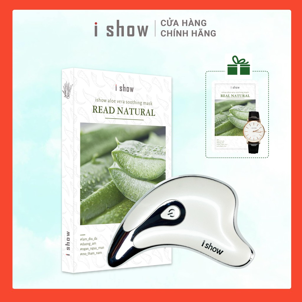 [TẶNG ĐỒNG HỒ+1 MIẾNG MASK NHA ĐAM] COMBO MÁY MASSAGE MẶT + HỘP MẶT NẠ NHA ĐAM DƯỠNG ẨM