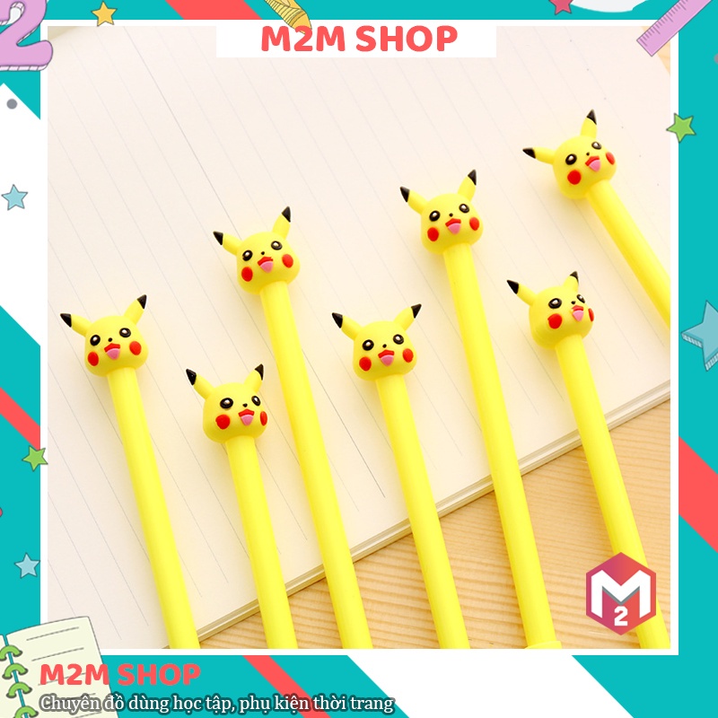 Bút gel mực nước đen 0.5mm hình pikachu cute dễ thương