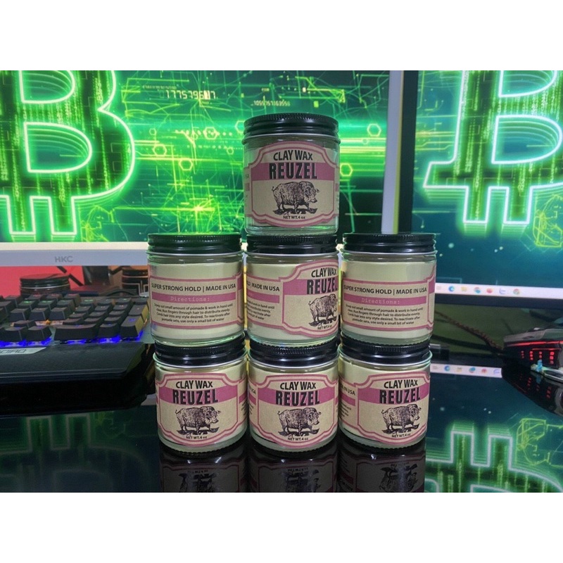 Sáp Clay Wax Reuzel Pink Phiên Bản Hũ Thủy Tinh Lợn Hồng Mới Nhất