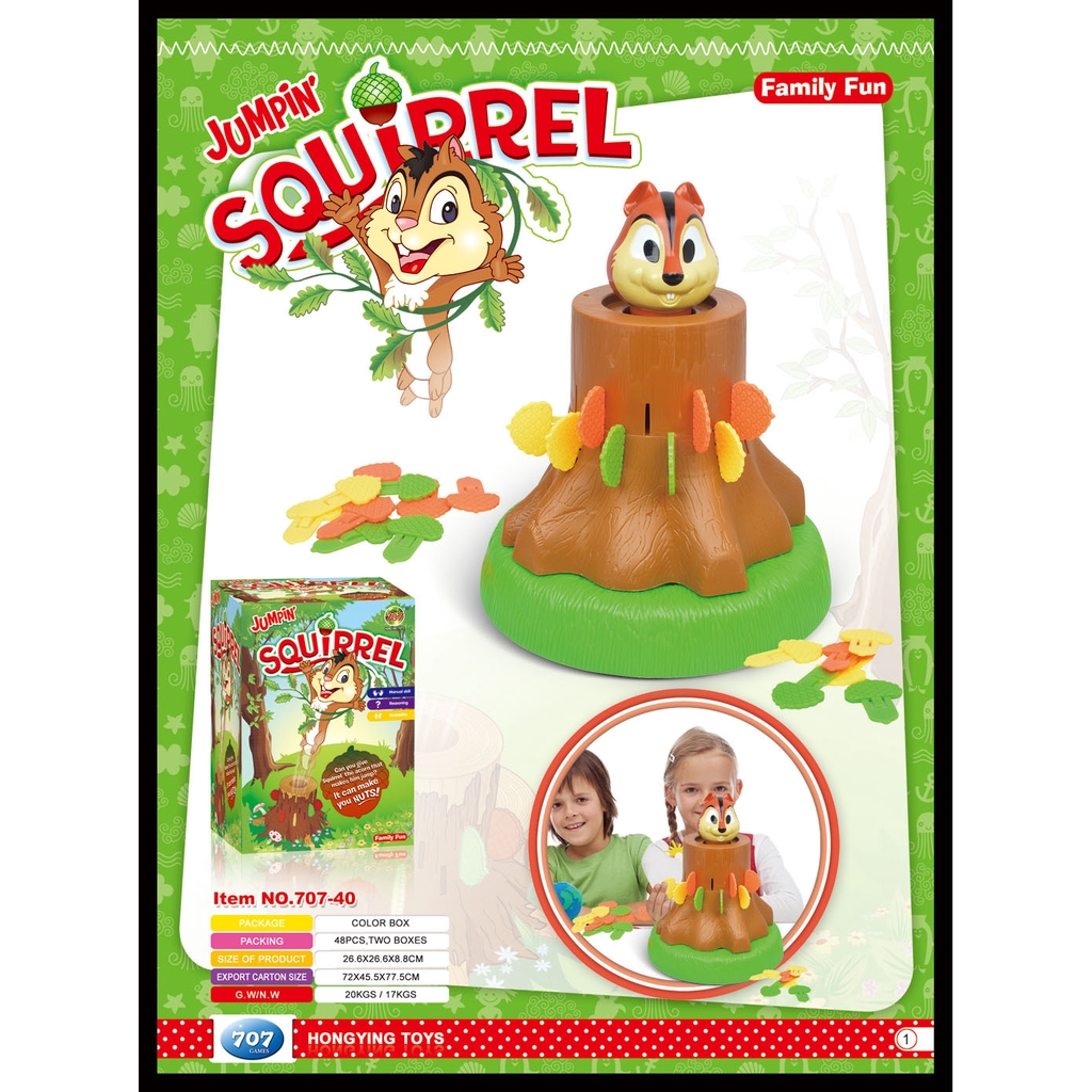 Đồ chơi thông minh game Jumpin Squirrel - Squirrel goes pop (Chú Sóc tinh nghịch)