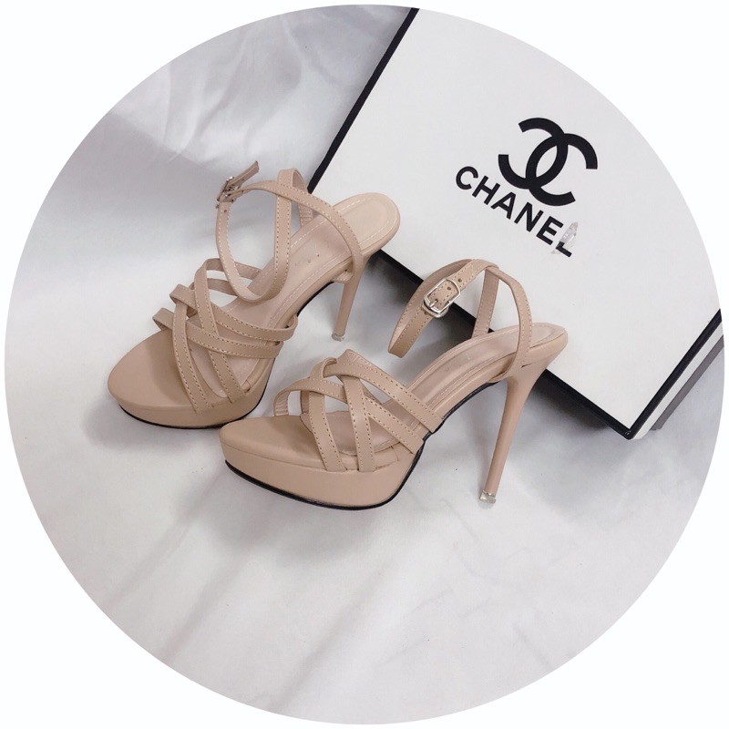 Sandal đúp quai đan dây gót đũa 11cm (hàng đẹp )