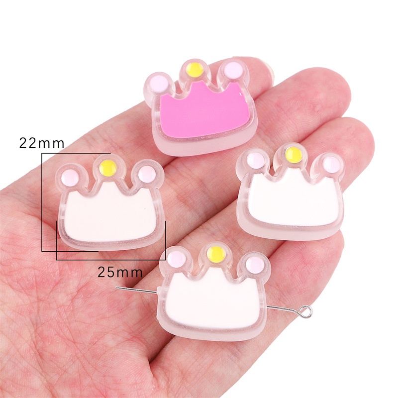 Set 4 / 10 Hạt Nhựa Acrylic Trong Suốt Hình Hoa / Gấu / Cherry Tự Làm Trang Sức