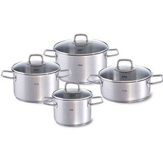 Bộ nồi inox Đức cao cấp Fissler Viseo 4 món hàng chính hãng 100% sản xuất tại Đức, an toàn cho sức khỏe, bền, đẹp