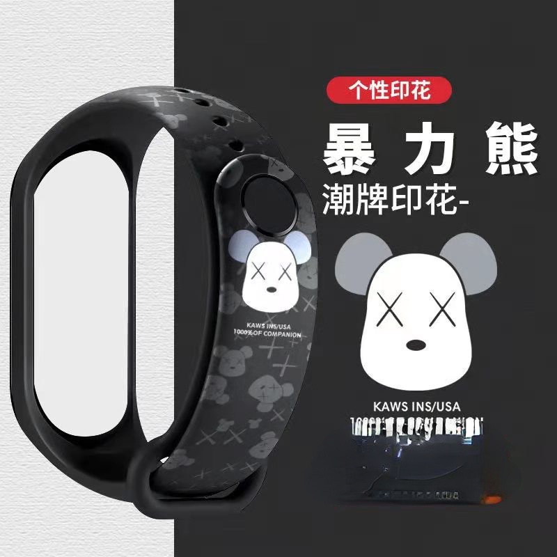 Dây đeo thay thế silicon màu trơn cho Xiaomi Mi Band 6 5 4 3
