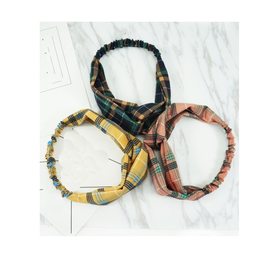 Băng đô turban kẻ nhiều mầu (Chọn mẫu) TB38 - TB39