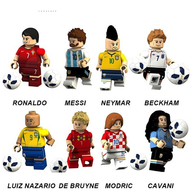 Khối lego lắp ráp hình cầu thủ World Cup độc đáo