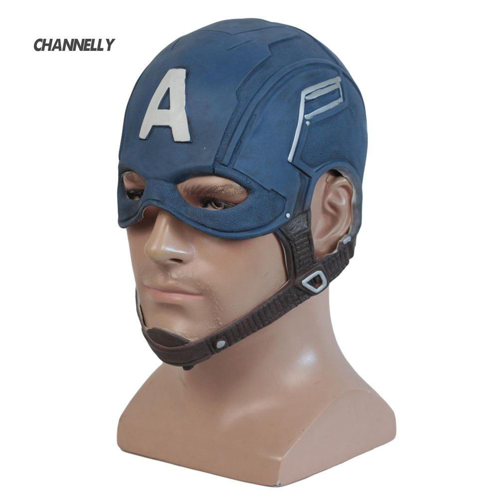 Mũ Hóa Trang Nhân Vật Siêu Anh Hùng Captain America Bằng Nhựa Resin Toàn Diện