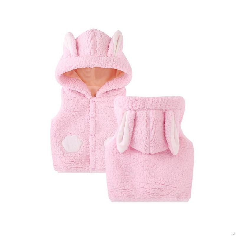 Áo Hoodie Không Tay Họa Tiết Hoạt Hình Đáng Yêu Cho Bé