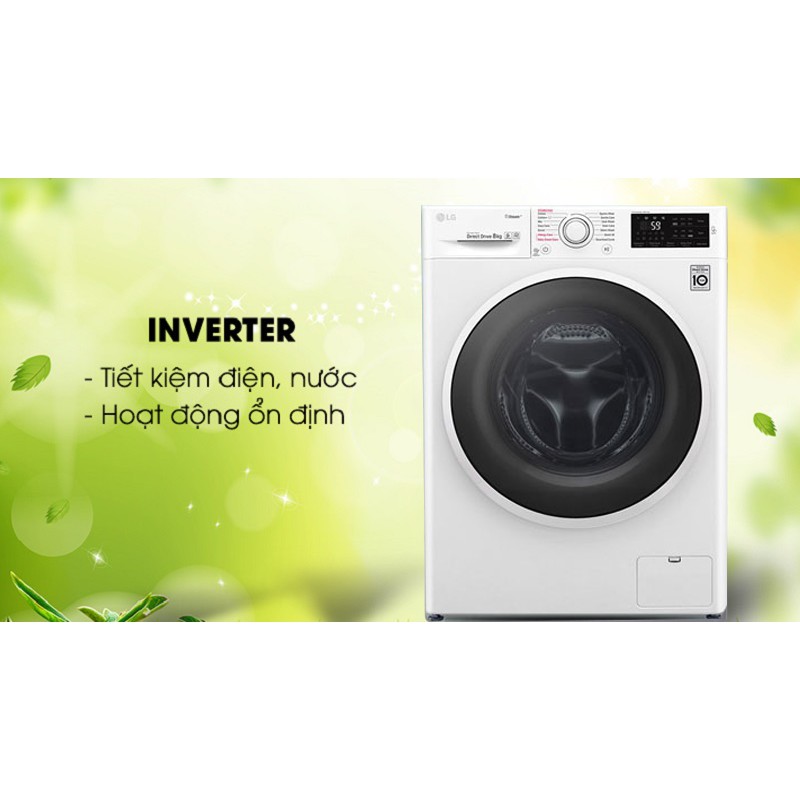 Máy giặt 9kg LG Inverter FC1409S4W LỒNG NGANG