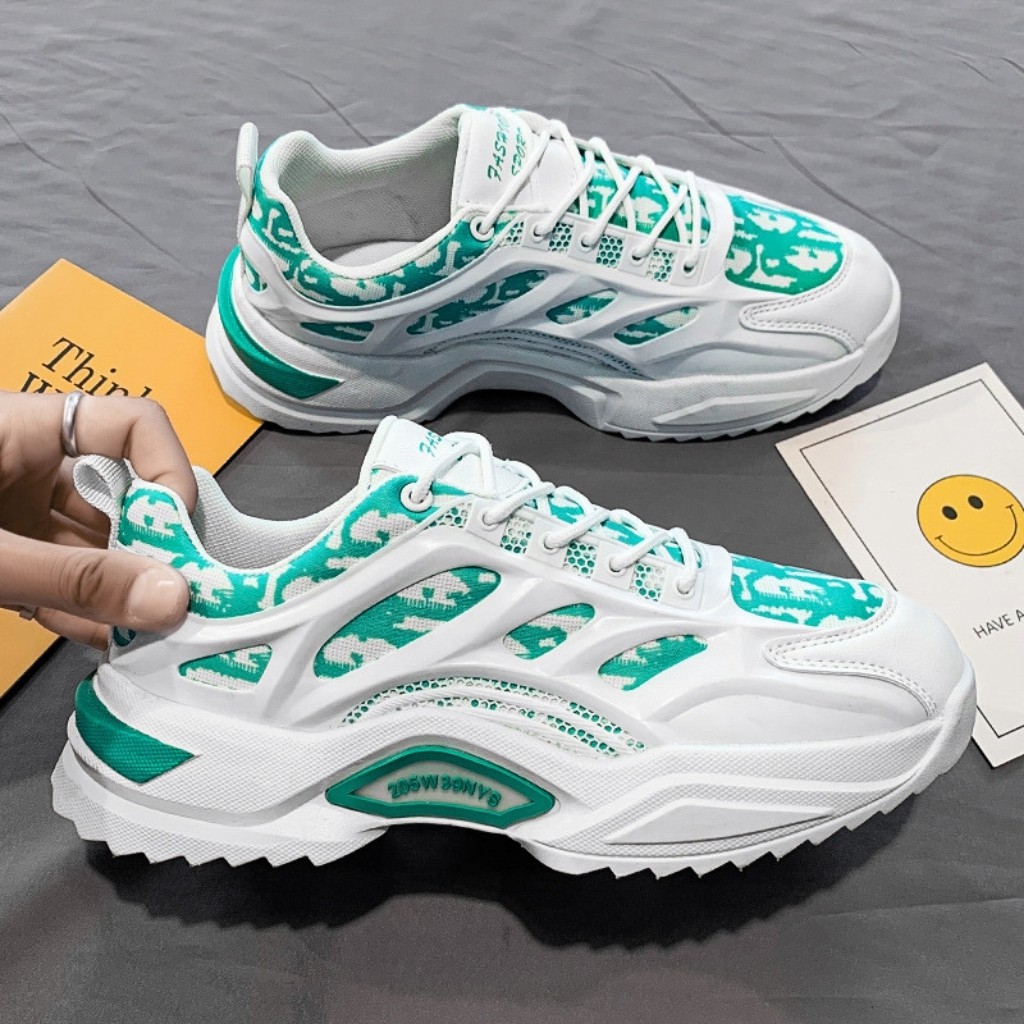 Giày thể thao nam [ FEESHIP 50k] KE Sport viền kẻ lỗ độn đế, giày nam hót 2021