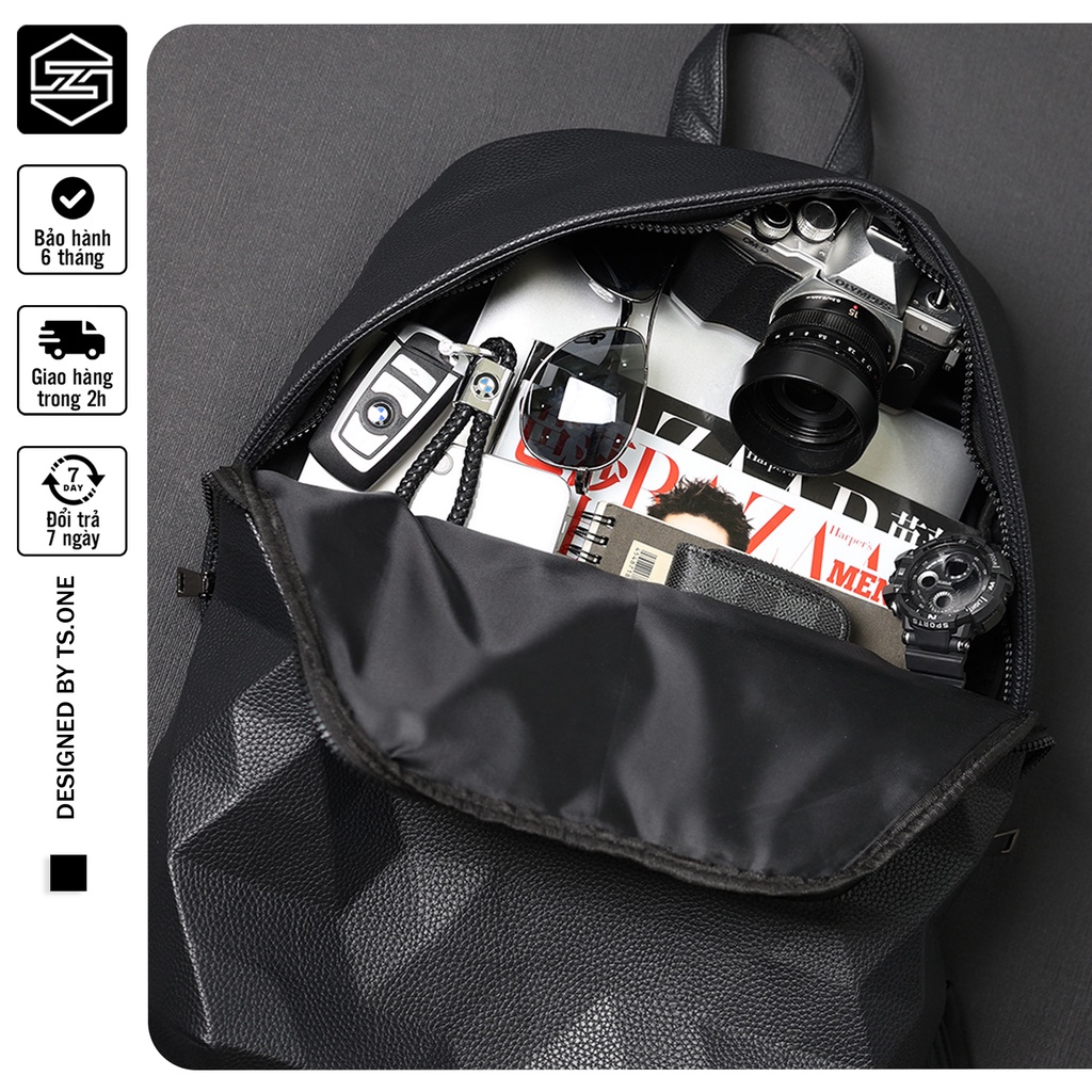 Balo da nam nữ unisex cao cấp TS.ONE đựng laptop 15,6 inch thời trang phù hợp sinh viên đi học đi chơi đi làm du lịch ph