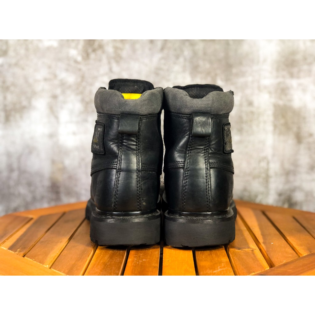 (SIZE 43) Giày chính hãng 2hand CATERPILLAR DIESEL POWER BLACK LEATHER WATERPROOF ` /