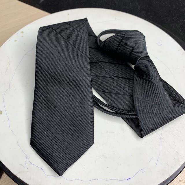 Cavat nam thắt sẵn bản 6cm đen công sở - cà vạt chú rể hàng xuất khẩu GiangPKC36