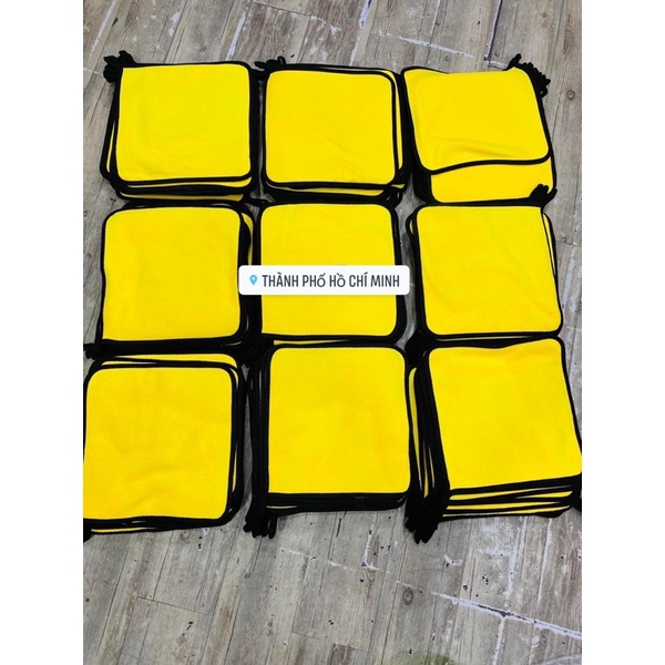 Khăn Lau Đa Năng Microfiber 2 Mặt Vàng - Xám Siêu Thấm Cực Dày Không Đổ Lông Chuyên Dụng Cho Ô Tô Xe Hơi